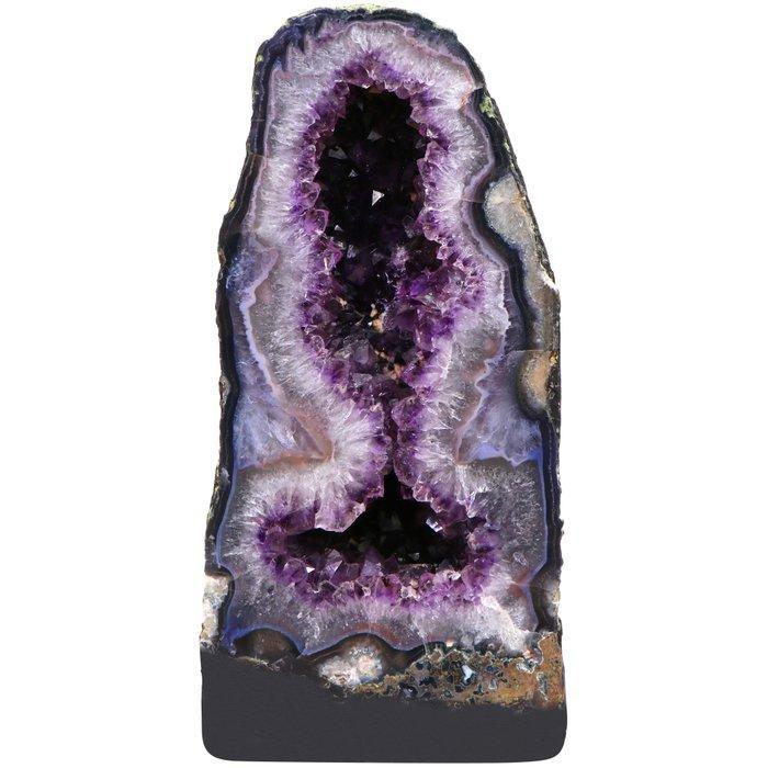 Vivid Amethyst & Agate - Cathedral geode - 42x21x16 cm-, Verzamelen, Mineralen en Fossielen