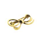 Gouden broche als strik (vintage, strikje, geelgoud), Sieraden, Tassen en Uiterlijk, Broches, Ophalen of Verzenden, Gebruikt, Overige kleuren