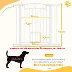 TRUUSK Deurbeveiligingshek Voor Honden, 76-104 Cm Traphek Zo, Verzenden, Nieuw
