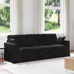 vidaXL Bank Zwart 228 x 78 x 80 cm Fluweel, Huis en Inrichting, Banken | Bankstellen, Verzenden, Nieuw, Stof, Minder dan 150 cm