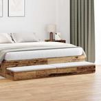 vidaXL Bedlades met lade Oud hout 180 x 36,5 x 16,5 cm, Verzenden, Nieuw, Hout, Minder dan 45 cm