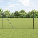 vidaXL Hek Set Set van 2 Grijs Metaal 25 x 1,5 m Duurzaam, Verzenden, Nieuw, IJzer