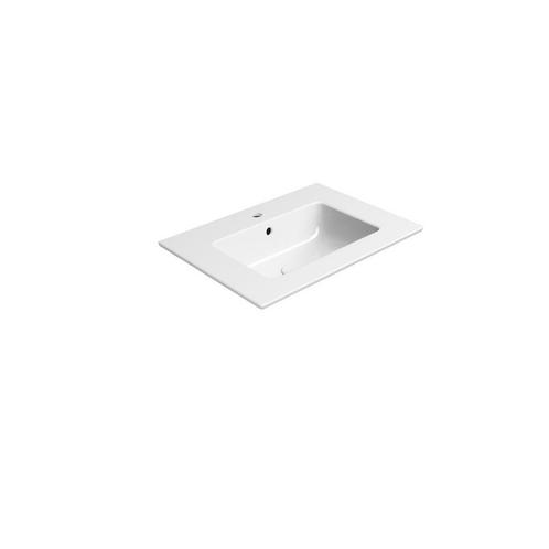 Keramiek Wastafel Sapho Pura 62x46 cm Wit ExtraGlaze, Doe-het-zelf en Verbouw, Sanitair, Overige typen, Nieuw, Ophalen of Verzenden