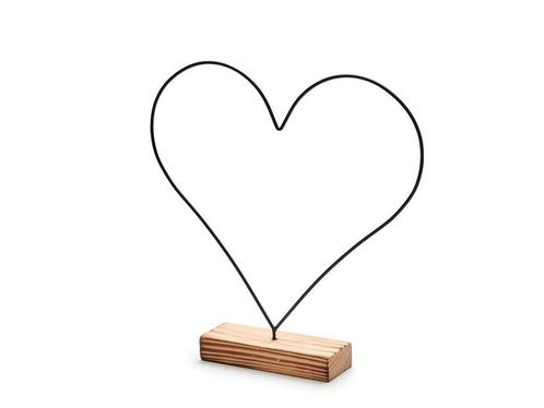 Frame metalen hart op houten voet +/- 34 cm zwart metal, Hobby en Vrije tijd, Knutselen, Nieuw, Ophalen of Verzenden