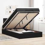 vidaXL Bed poef met matras en LEDs 120x190 cm fluweel zwart, Verzenden, Zwart, Nieuw, 190 cm of minder