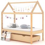 vidaXL Kinderbedframe met lade massief grenenhout 70x140 cm, Kinderen en Baby's, Kinderkamer | Bedden, Verzenden, Nieuw