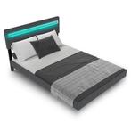 Zwevend bed Lissabon - 140x200cm - Kunstleer - Incl. LED - D, Verzenden, Nieuw