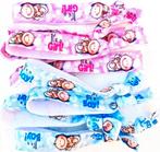 10 elastische gender reveal armbanden Its a Girl/Its a Boy, Hobby en Vrije tijd, Verzenden, Nieuw, Feestartikel, Geboorte of Huwelijk