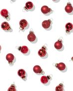 HEMA Kerstballen set glas mini rood - 36 stuks, Verzenden, Nieuw