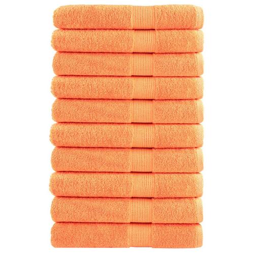 vidaXL Handdoeken SOLUND 10 st 600 g/m² 100x200 cm oranje, Huis en Inrichting, Badkamer | Badtextiel en Accessoires, Oranje, Nieuw