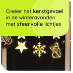 Kerstverlichting Raam Sneeuwpop, Sneeuwvlokken, Sterren -, Verzenden, Nieuw