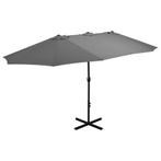 vidaXL Parasol met aluminium paal 460x270 cm antraciet, Verzenden, Nieuw, Meer dan 4 meter