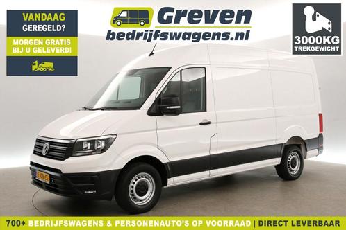 Volkswagen Crafter 35 2.0 TDI L3H3, Auto's, Bestelauto's, Onderhoudsboekje, Lease, Handgeschakeld, Wit, Financial lease, Leder en Alcantara