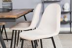 Eetkamerstoel - Inger - Beige - Fluweel - Jörn, Huis en Inrichting, Stoelen, Verzenden, Nieuw