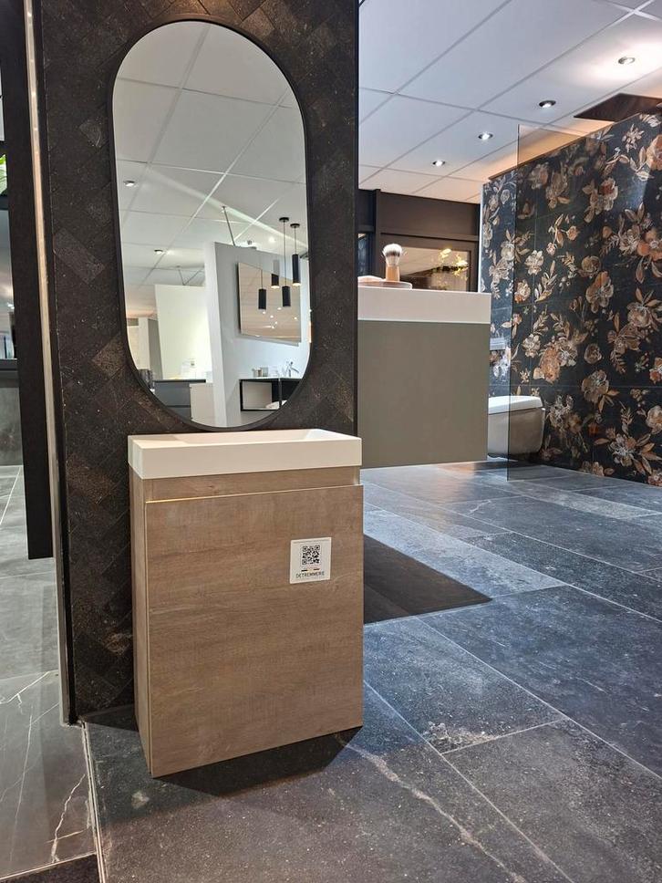 Detremmerie Structure oak fonteinmeubel, Huis en Inrichting, Badkamer | Badkamermeubels, Wastafelkast