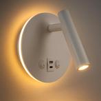 LED Wandlamp - Bedlamp met USB+C poort en schakelaar | Wit, Huis en Inrichting, Ophalen of Verzenden, Nieuw