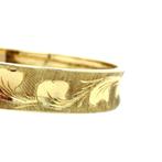 Gouden bangle met gravure 14 krt, Sieraden, Tassen en Uiterlijk, Armbanden, Ophalen of Verzenden, Nieuw