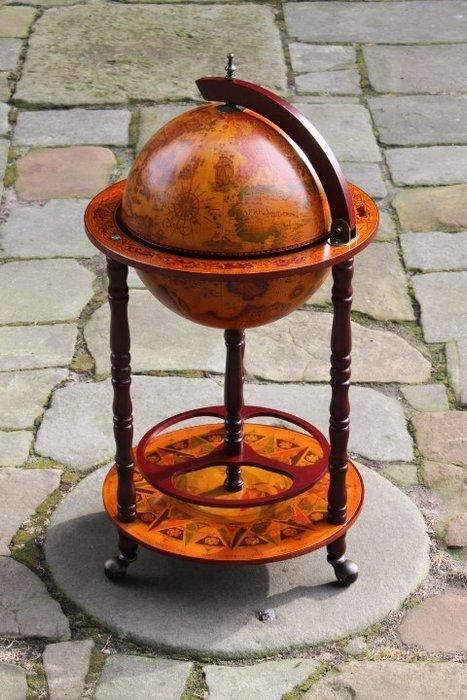 Globe bar - Hars, Hout, Messing, Antiek en Kunst, Curiosa en Brocante