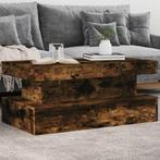 vidaXL Salontafel met LED-verlichting 90x50x40 cm gerookt, Huis en Inrichting, Verzenden, Nieuw, Overige houtsoorten, 50 tot 100 cm
