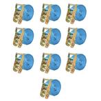 vidaXL Spanbanden 2 ton 6mx38mm blauw 10 st, Doe-het-zelf en Verbouw, Verzenden, Nieuw