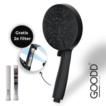 Douchekop - Handdouche - Met 2 Filters - Zwart - 10 Standen beschikbaar voor biedingen