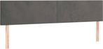 vidaXL - Hoofdborden - 2 - st - 90x5x78/88 - cm - fluweel -, Huis en Inrichting, Woonaccessoires | Overige, Ophalen of Verzenden