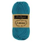 Scheepjes Catona 50g - 400 Petrol Blue, Hobby en Vrije tijd, Breien en Haken, Ophalen of Verzenden, Nieuw, Breien of Haken, Wol of Garen