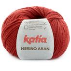 Katia Merino Aran - 21 roestrood - Merinogaren, Hobby en Vrije tijd, Breien en Haken, Ophalen of Verzenden, Nieuw