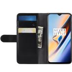ProGuard OnePlus 6T Wallet Hoesje Echt Leder Zwart, Verzenden, Nieuw, Hoesje of Tasje