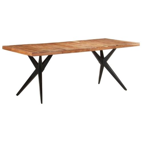 vidaXL Eettafel 200x90x76 cm massief acaciahout, Huis en Inrichting, Tafels | Eettafels, Nieuw, Verzenden