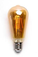 Kooldraadlamp E27 Edison ST64 - amber glas  | LED 4W=38W glo, Verzenden, Nieuw