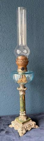 Olielamp - Glas, Messing, Metaal - Matador olielamp H 69 cm, Antiek en Kunst