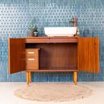 Badkamermeubel | Incl. Blad | Vintage | Teak |  3503, Zo goed als nieuw, Minder dan 100 cm, Wastafelkast, 25 tot 50 cm