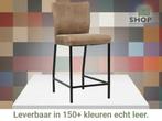 Leren barkruk Revolt laag - Vintage Brown (bruin) - Poten, Huis en Inrichting, Barkrukken, Nieuw, Leer, Ophalen of Verzenden, 90 cm of meer
