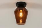 Rietveld Plafondlampen - Zwart, Bruin - Glas, Metaal, Verzenden, Nieuw