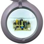 Loeplamp-125mm lens-5 dioptrie-dimbaar-vierkante voet met op, Hobby en Vrije tijd, Vergrootglazen, Loepen en Loeplampen, Nieuw