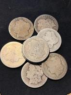 Morgan Dollar Lot van 9 (slechte conditie) 5% boven spot, Verzenden, Munten