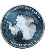 Fiji. 1 Dollar 20222 EARTH ANTARCTICA - 1 oz with CoA