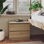 vidaXL Nachtkastje 50x39x43,5 cm bewerkt hout sonoma, Huis en Inrichting, Slaapkamer | Nachtkastjes, Minder dan 45 cm, Verzenden