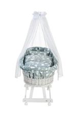 Alvi® Wieg Birthe compleet wit 911-1 Dierentuin blauw, Nieuw