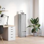 vidaXL Highboard 29,5x34x119,5 cm spaanplaat grijs sonoma, Huis en Inrichting, Kasten | Buffetkasten, Verzenden, Nieuw, Overige houtsoorten