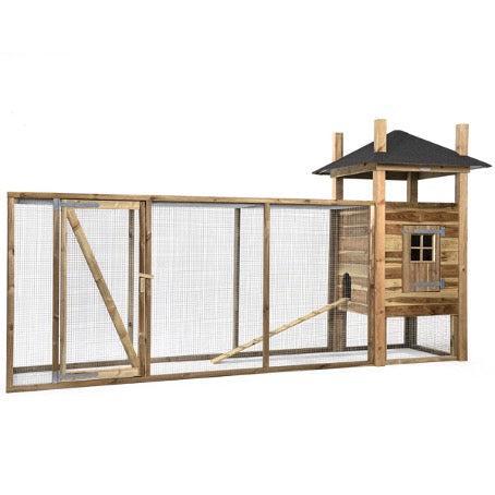 Houten Kippenhok Hooiberg Floor XL - VOLDUX - Rechts, Dieren en Toebehoren, Pluimvee | Toebehoren, Verzenden