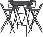 4x Inklapbare barkruk + 1x Statafel Zwart - Opklapbaar -..., Ophalen of Verzenden, Nieuw