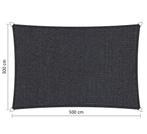 Schaduwdoek 3x5 rechthoek Carbon grey, Tuin en Terras, Schaduwdoeken, Ophalen of Verzenden, Nieuw