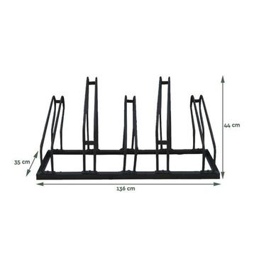 Fietsenrek 5 Fietsen Zwart - BRASQ beschikbaar voor biedingen