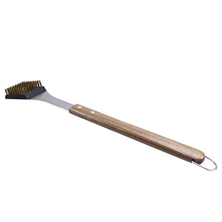 Lifetime BBQ grill schoonmaakborstel - RVS en hout - 44 cm, Tuin en Terras, Barbecue-accessoires, Nieuw, Ophalen of Verzenden