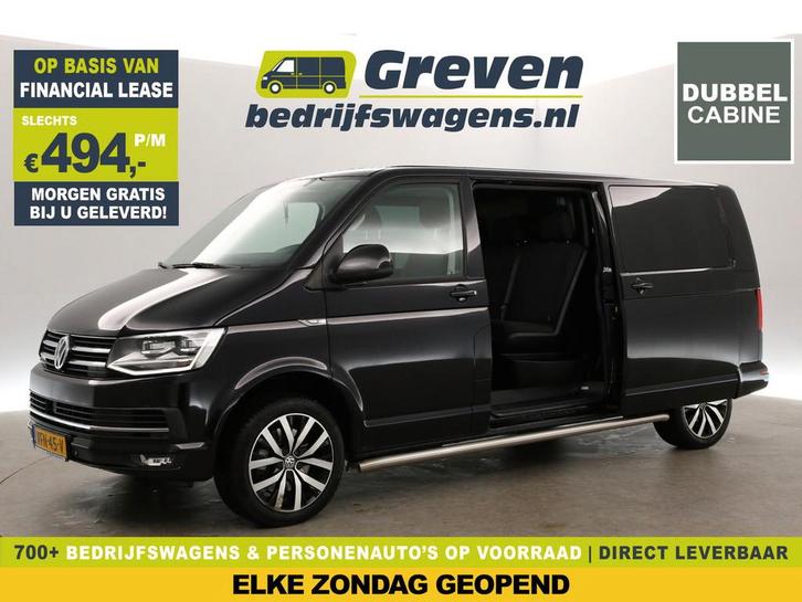 Volkswagen Transporter 2.0 TDI L2H1 204PK Automaat DC Pano, Auto's, Bestelauto's, Te koop, Automaat, Financial lease, Diesel, Zwart