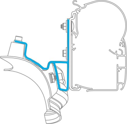 Dometic |  VW T5 California adapter 2 delen, Caravans en Kamperen, Tentaccessoires, Nieuw, Verzenden