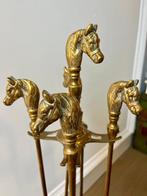 Openhaard accessoire - Messing - Haardset, paardenkoppen