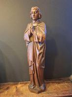 Ingetogen Heilig Beeld - Antiek - Hout - 1850-1900 - Eiken, Antiek en Kunst